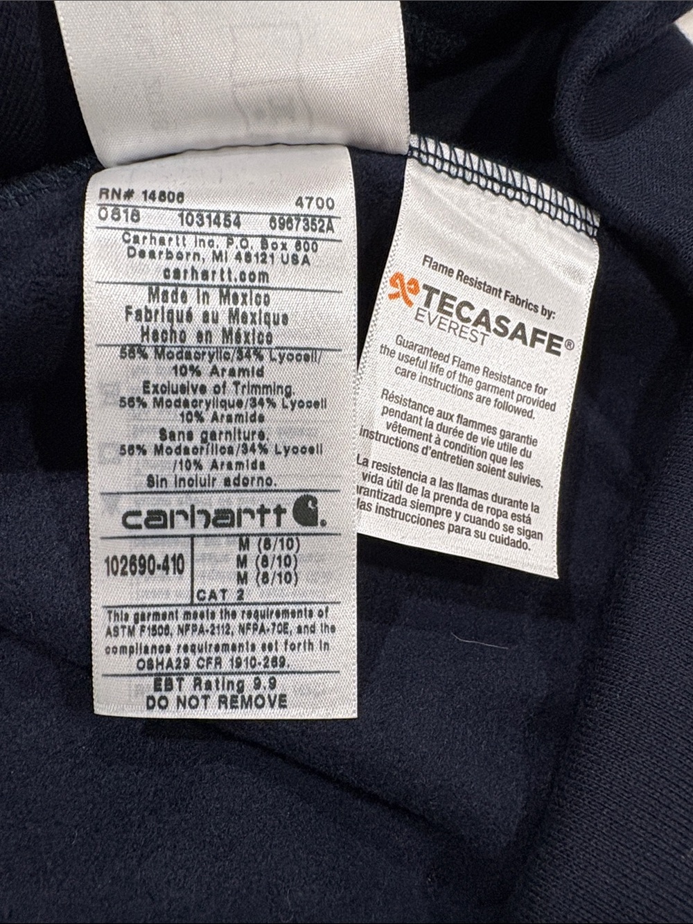 NWT Women’s Carhartt Rain Defender Hoodie with Flame Resistance - Picture 13 of 13